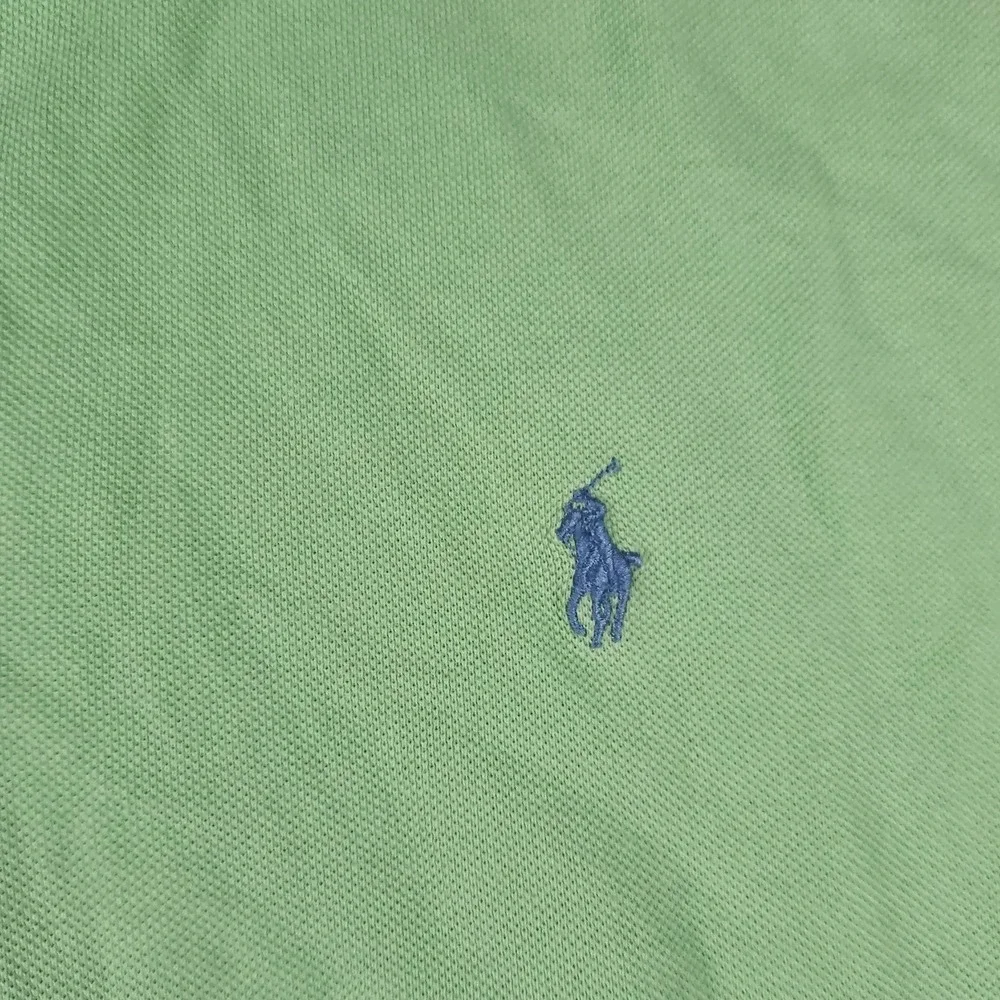Polo Ralph Lauren Shirt‎ Mens 3XB Green Short Sleeve Pique Knit Polo Blue Pony